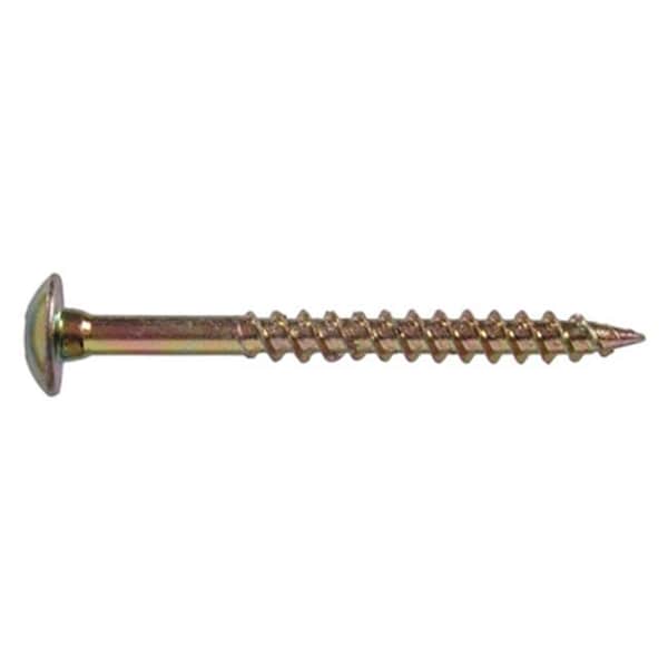Hillman Fasteners 48648 8 x 2.5 in. Dichromate Cabinet Installation Screws; Star Zinc & Yellow